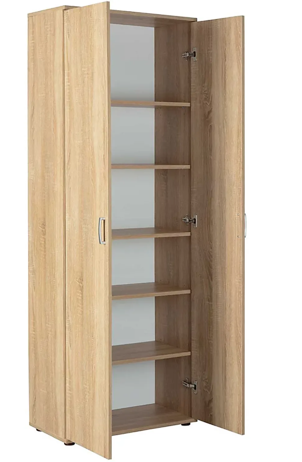 Armoire, meuble de rangement multifonctions en bois coloris imitation Chêne sonoma - longueur 70 x profondeur 34 x hauteur 189 cm