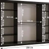Armoire Miror a portes coulissantes H. 200 x L. 250 x P. 62 3 portes