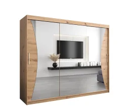 Armoire Monaco a portes coulissantes H. 200 x L. 250 x P. 62 3 portes