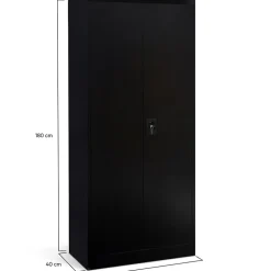 Armoire métallique 80 cm 5 niveaux noire