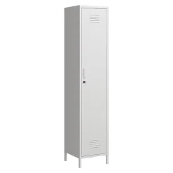 Armoire métallique Seinäjoki acier 180 x 38 x 38 cm blanc en.casa