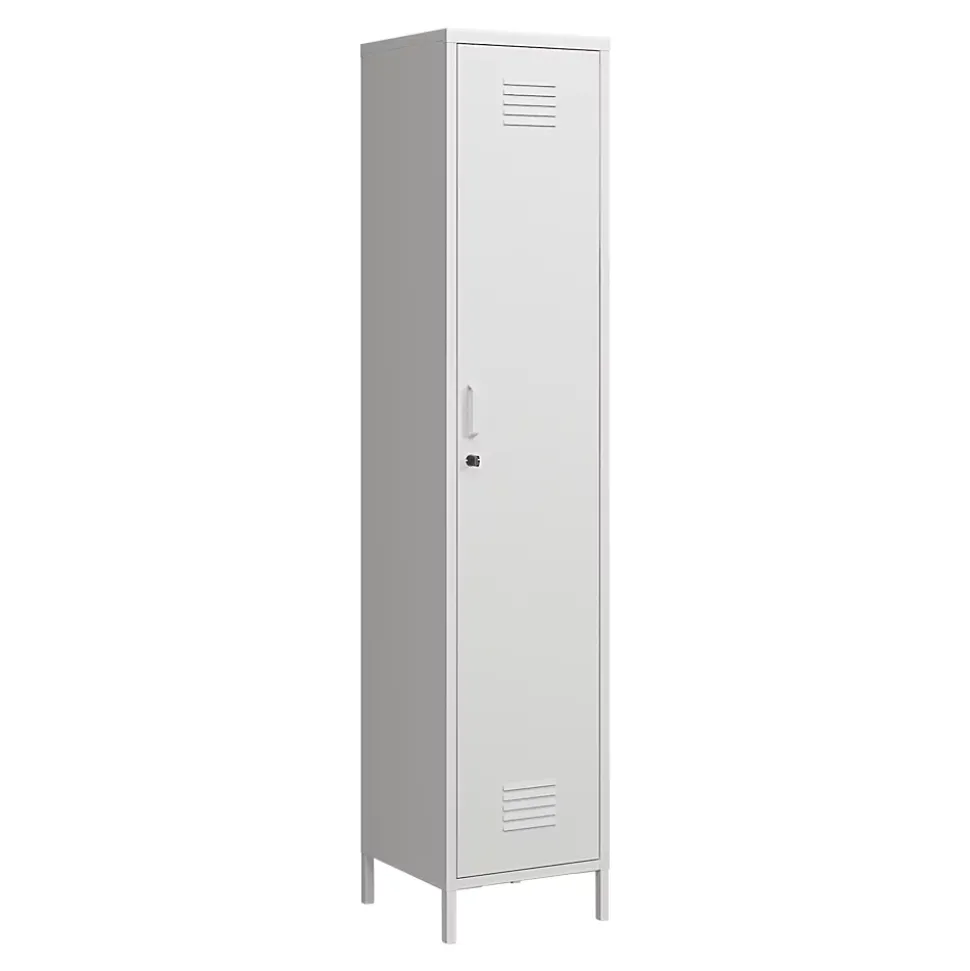 Armoire métallique Seinäjoki acier 180 x 38 x 38 cm blanc en.casa