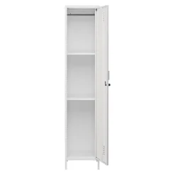 Armoire métallique Seinäjoki acier 180 x 38 x 38 cm blanc en.casa