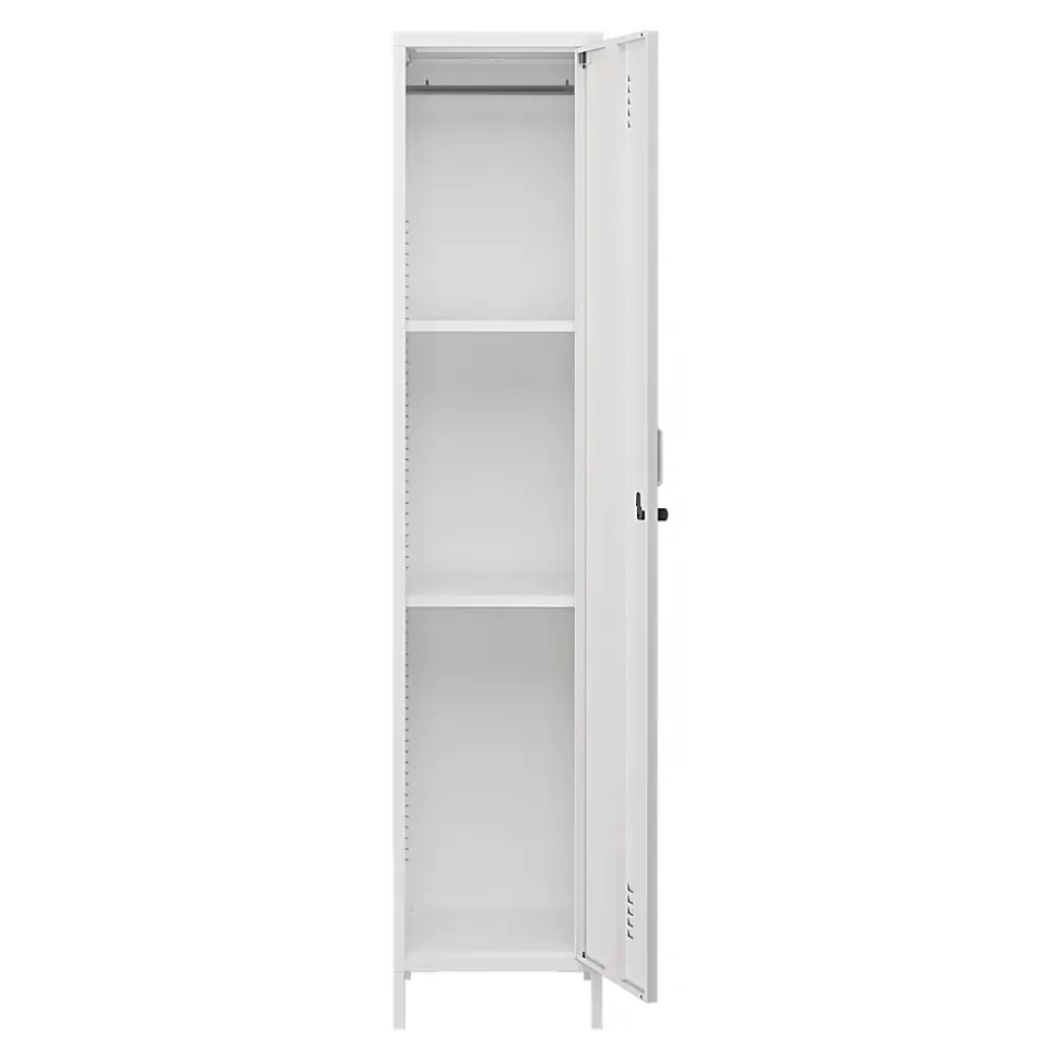 Armoire métallique Seinäjoki acier 180 x 38 x 38 cm blanc en.casa