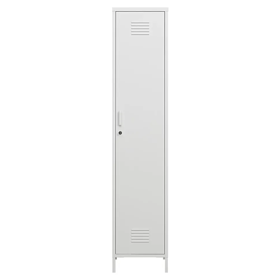 Armoire métallique Seinäjoki acier 180 x 38 x 38 cm blanc en.casa