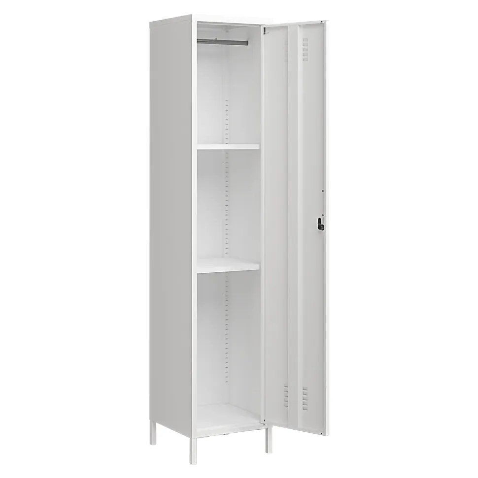 Armoire métallique Seinäjoki acier 180 x 38 x 38 cm blanc en.casa