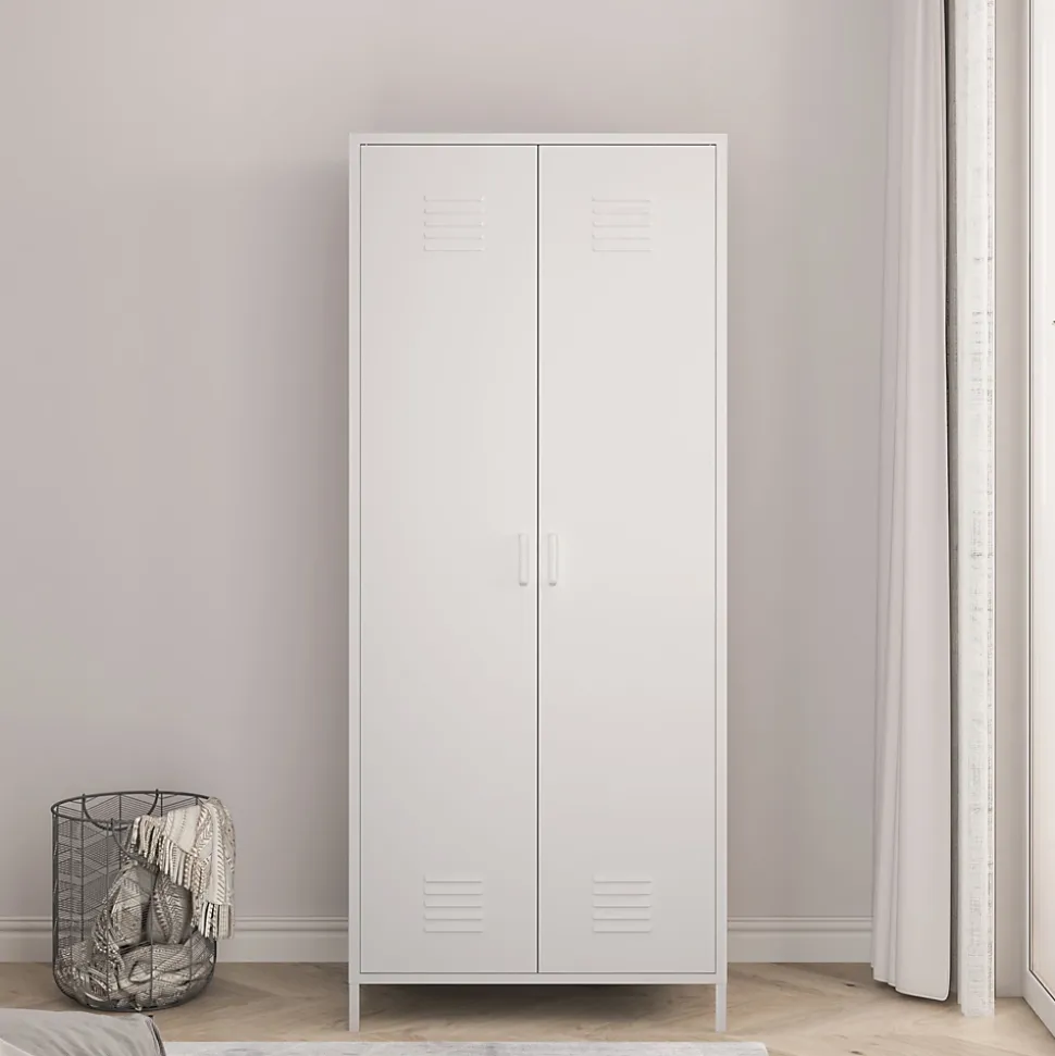 Armoire métallique Seinäjoki acier 180 x 76 x 50 cm blanc en.casa
