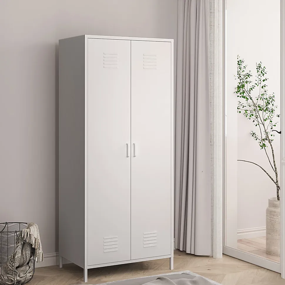 Armoire métallique Seinäjoki acier 180 x 76 x 50 cm blanc en.casa