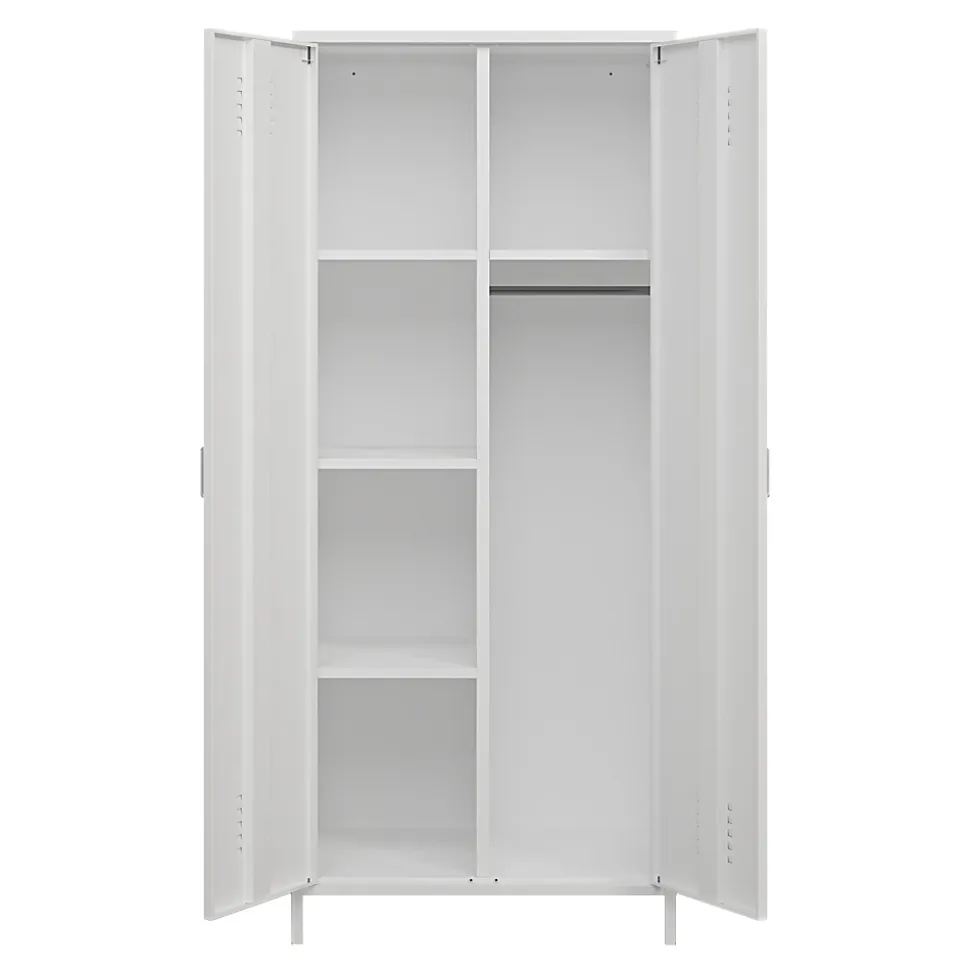 Armoire métallique Seinäjoki acier 180 x 76 x 50 cm blanc en.casa