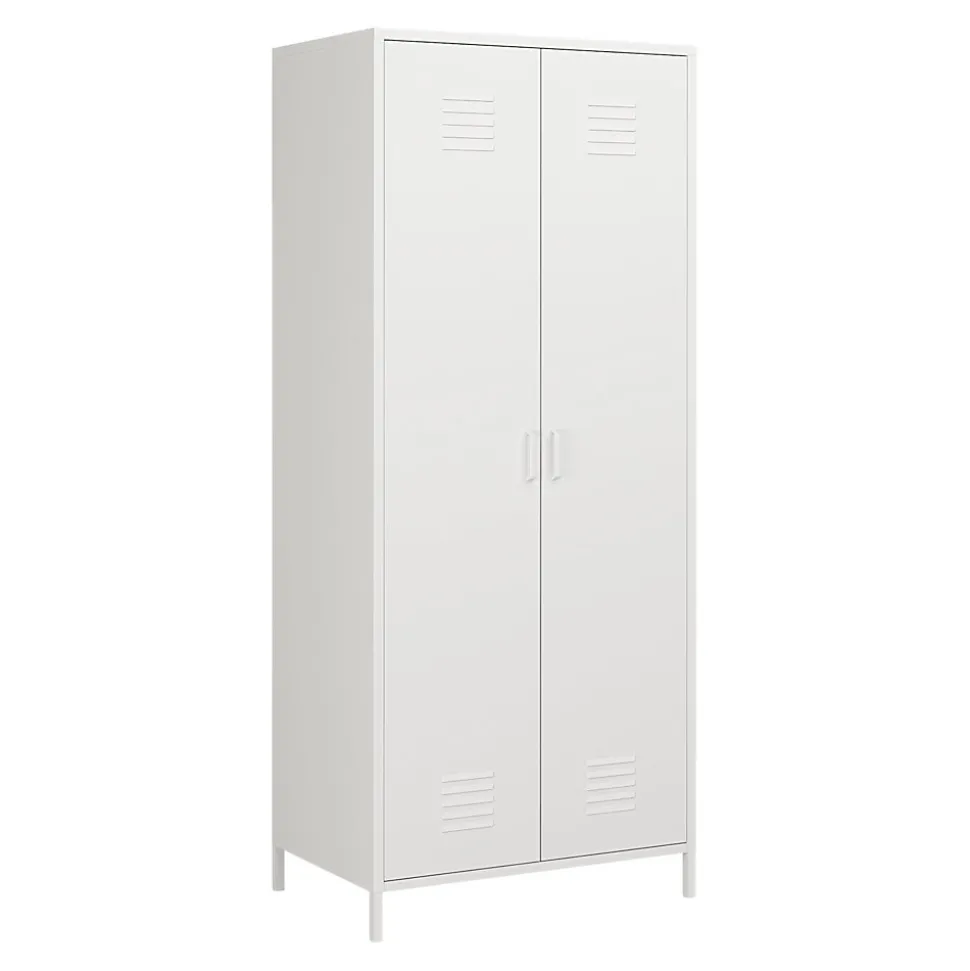 Armoire métallique Seinäjoki acier 180 x 76 x 50 cm blanc en.casa