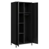 Armoire métallique Seinäjoki acier 180 x 76 x 50 cm noir mat en.casa