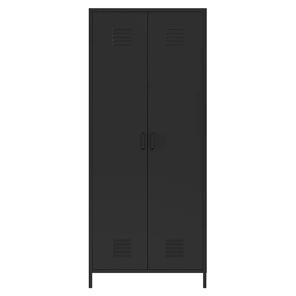 Armoire métallique Seinäjoki acier 180 x 76 x 50 cm noir mat en.casa