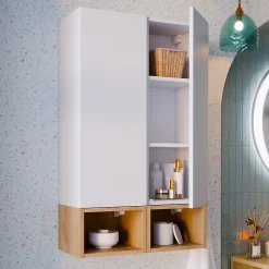 Armoire murale 1 niche Oria Blanc mat