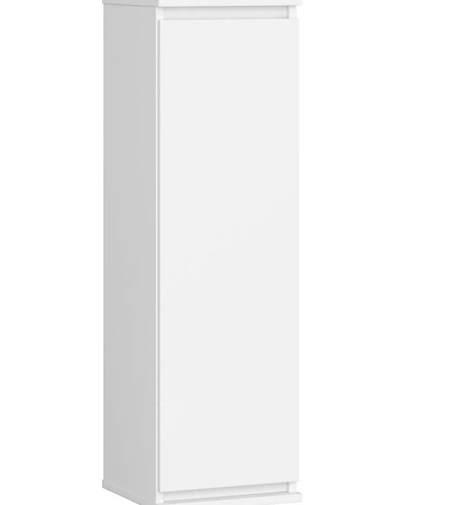 Armoire murale AKORD W30 Blanche 30 cm 1 porte façade Blanche 3 étagères 30x30x99 cm