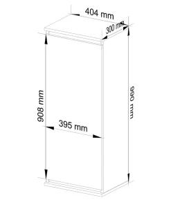 Armoire murale AKORD W40 Blanche 40 cm 1 porte façade Blanche 3 étagères 40x30x99 cm