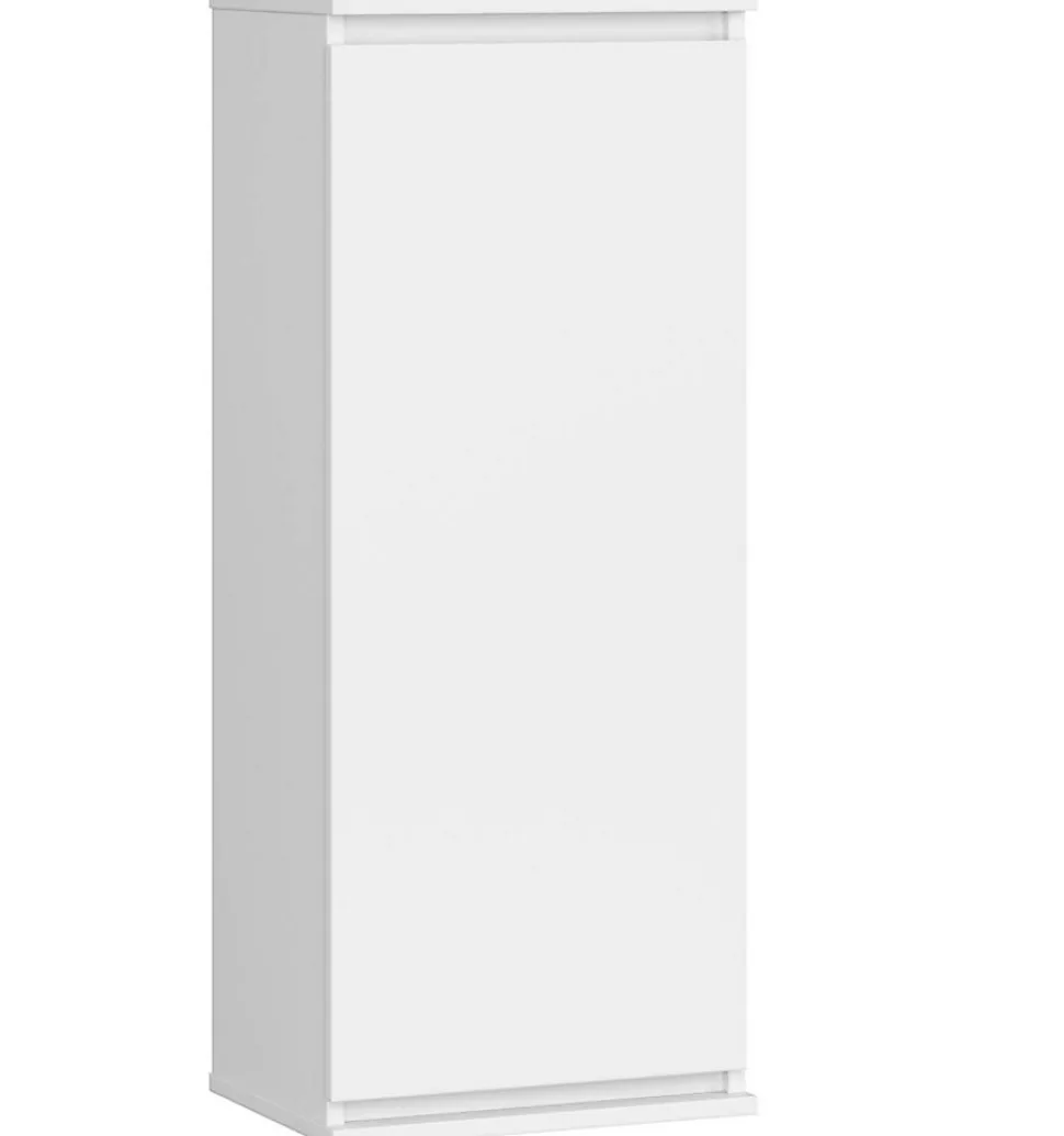 Armoire murale AKORD W40 Blanche 40 cm 1 porte façade Blanche 3 étagères 40x30x99 cm