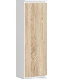 Armoire murale AKORD W30 Blanche 30 cm 1 porte façade Chêne Sonoma 3 étagères 30x30x99 cm