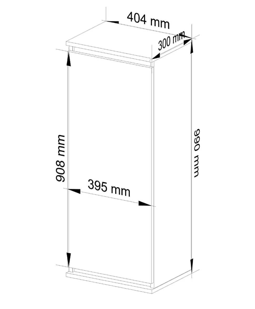 Armoire murale AKORD W40 Chêne Sonoma 40 cm 1 porte façade Chêne Sonoma 3 étagères 40x30x99 cm