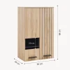 Armoire murale Noppen 98 x 60 x 35 cm effet chêne en.casa