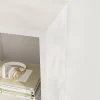 Armoire Nesbyen avec 4 compartiments de stockage 126 x 90 x 30 cm blanc en.casa