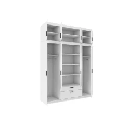 Armoire Novduni 106, Nombre d'étagères: 8, 246x177x53cm