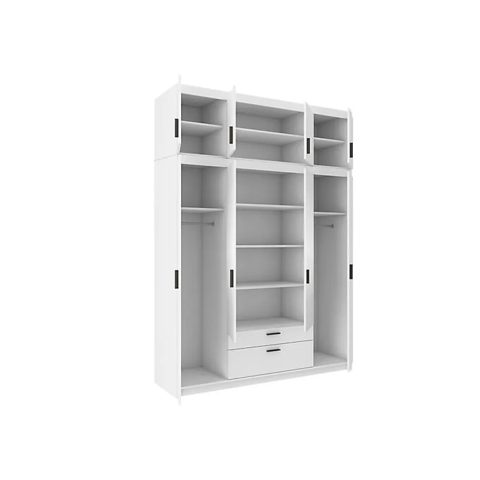 Armoire Novduni 106, Nombre d'étagères: 8, 246x177x53cm