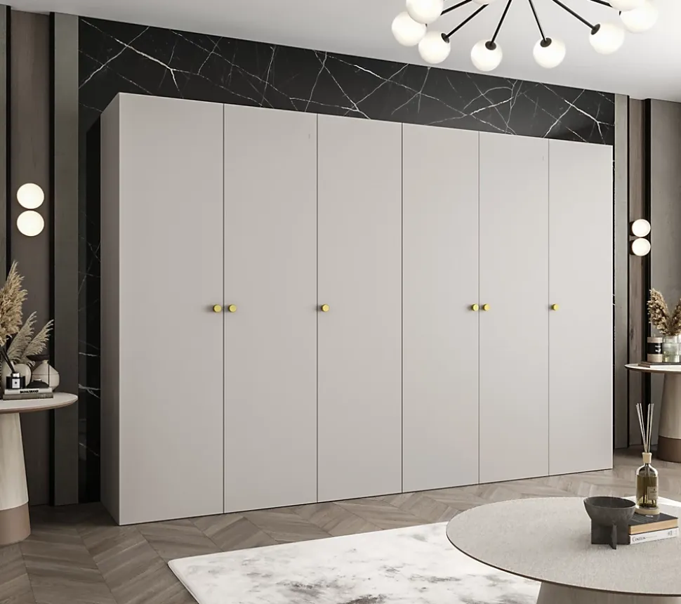 Armoire Parma 1 a portes battantes H. 202 x L.300 x P. 52, 6 portes