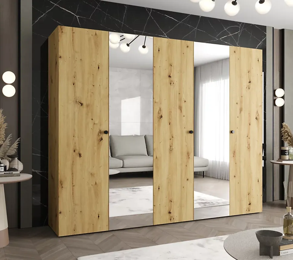 Armoire Parma 2 a portes battantes H. 202 x L.250 x P. 52, 5 portes