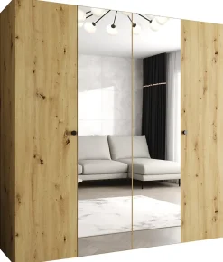 Armoire Parma 2 a portes battantes H. 202 x L.200 x P. 52, 4 portes