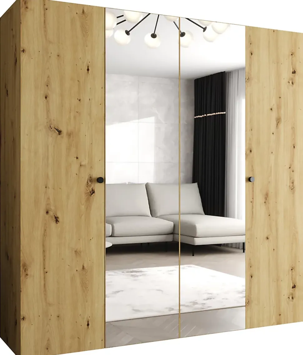 Armoire Parma 2 a portes battantes H. 202 x L.200 x P. 52, 4 portes