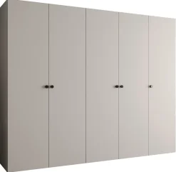 Armoire Parma 1 a portes battantes H. 202 x L.250 x P. 52, 5 portes
