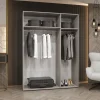 Armoire Parma 2 a portes battantes H. 202 x L.150 x P. 52, 3 portes