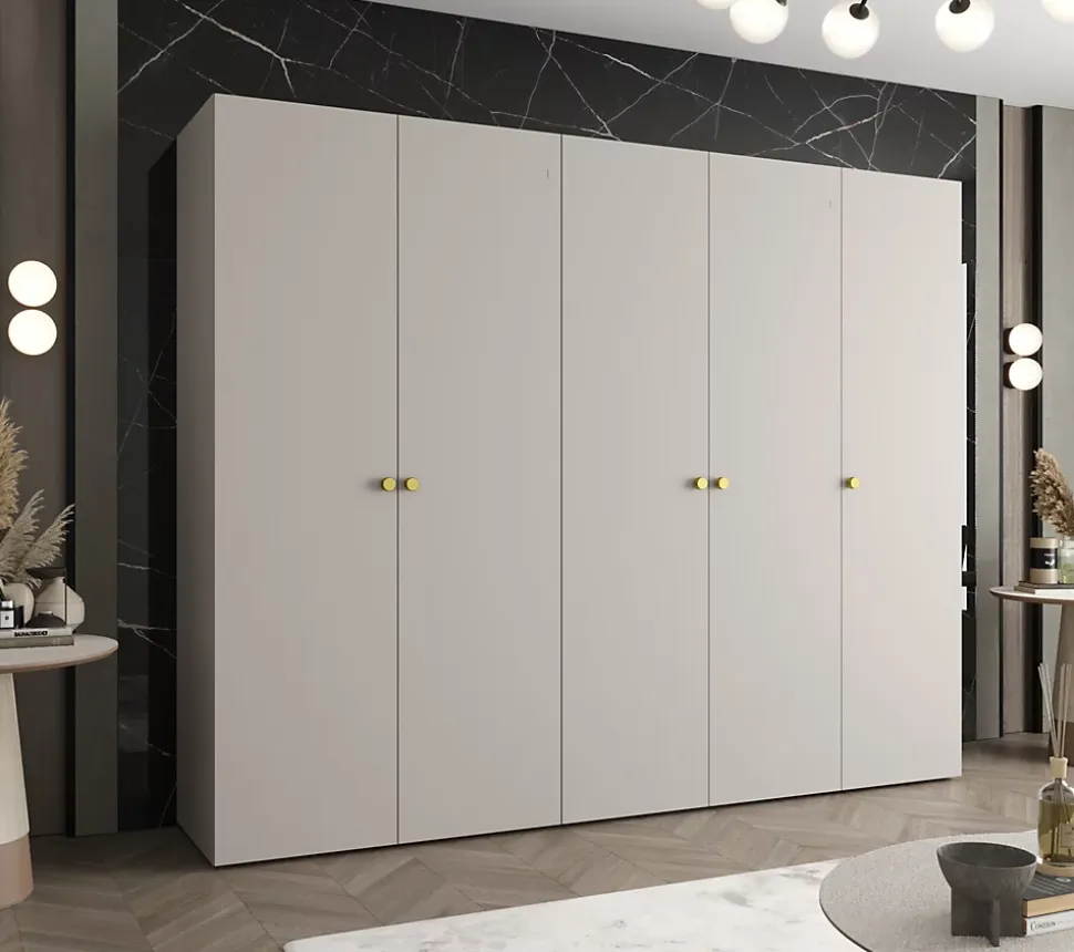 Armoire Parma 1 a portes battantes H. 202 x L.250 x P. 52, 5 portes