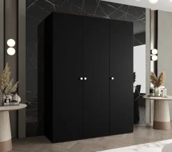Armoire Parma 1 a portes battantes H. 202 x L.150 x P. 52, 3 portes