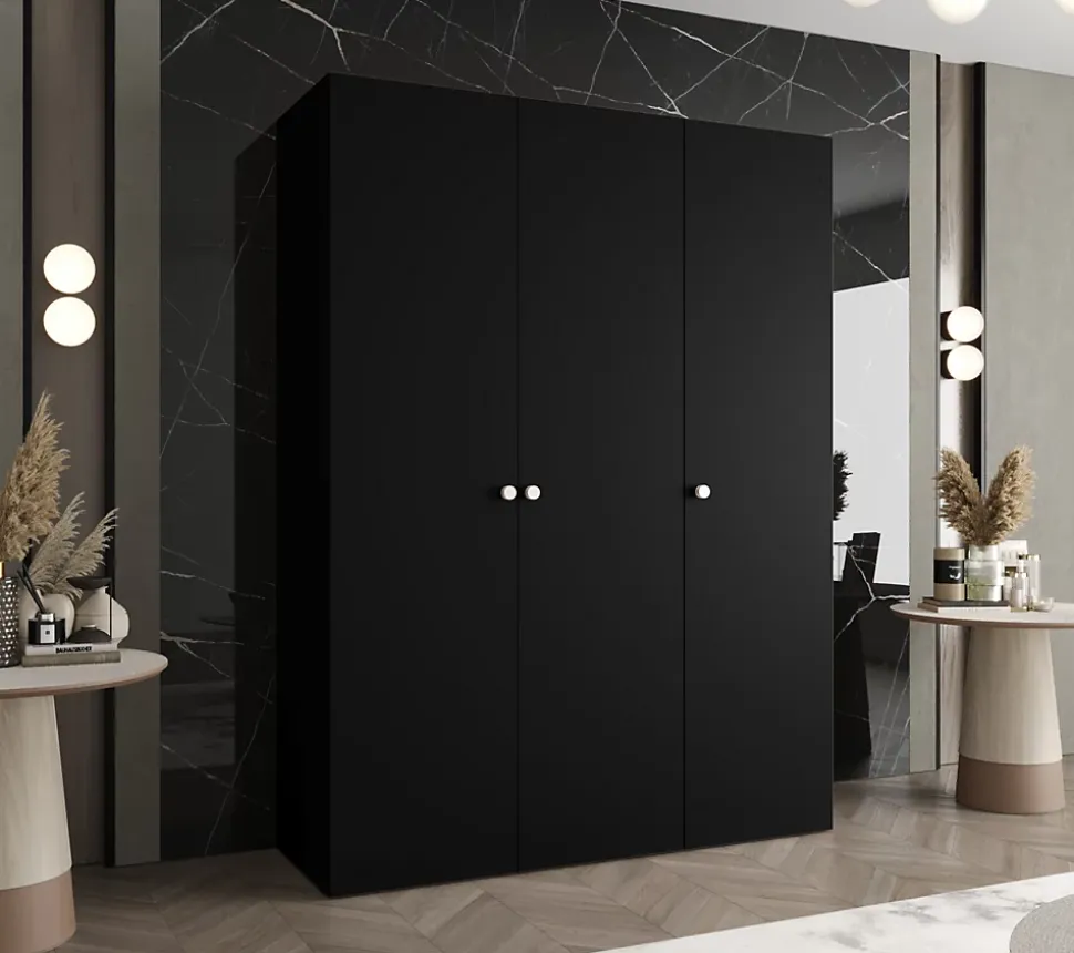 Armoire Parma 1 a portes battantes H. 202 x L.150 x P. 52, 3 portes