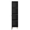 Armoire penderie 1 porte battante noire GoodHome Atomia H. 149,7 x L. 37 x P. 35 cm