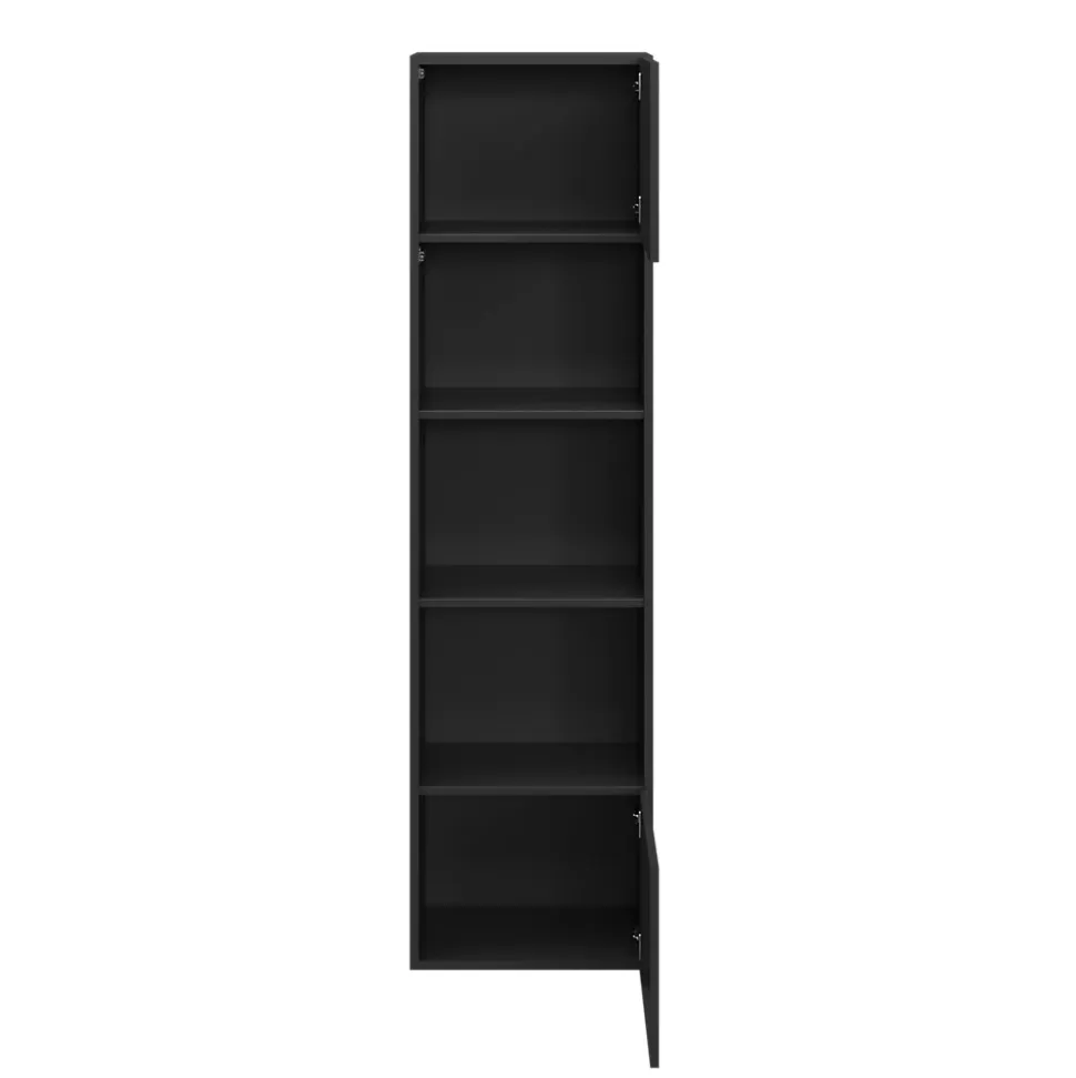 Armoire penderie 2 portes battantes noire GoodHome Atomia H. 187,5 x L. 50 x P. 35 cm