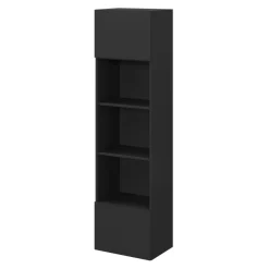 Armoire penderie 2 portes battantes noire GoodHome Atomia H. 187,5 x L. 50 x P. 35 cm