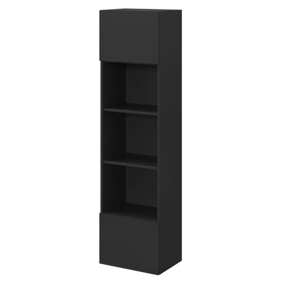 Armoire penderie 2 portes battantes noire GoodHome Atomia H. 187,5 x L. 50 x P. 35 cm