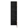 Armoire penderie 2 portes battantes effet chêne chaud et noir GoodHome Atomia H. 187 x L. 50 x P. 35 cm