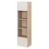 Armoire penderie 2 portes battantes beige cachemire et effet chêne GoodHome Atomia H. 187 x L. 50 x P. 35 cm