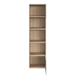 Armoire penderie 2 portes battantes beige cachemire et effet chêne GoodHome Atomia H. 187 x L. 50 x P. 35 cm