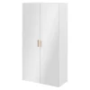 Armoire penderie 2 portes battantes blanc brillant GoodHome Atomia H. 187 x L. 100 x P. 45 cm