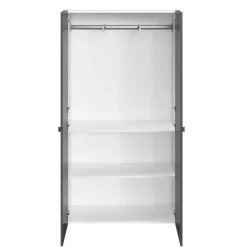 Armoire penderie 2 portes battantes anthracite GoodHome Atomia H. 187 x L. 100 x P. 58 cm