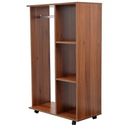 Armoire penderie armoire de rangement mobile panneaux de particules coloris chêne moyen
