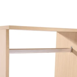 Armoire penderie armoire de rangement mobile panneaux de particules coloris chêne clair