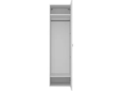 Armoire penderie blanche avec miroir GoodHome Atomia H. 187,5 x L. 50 x P. 58 cm
