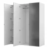 Armoire penderie blanche avec miroir GoodHome Atomia H. 187,5 x L. 150 x P. 58 cm