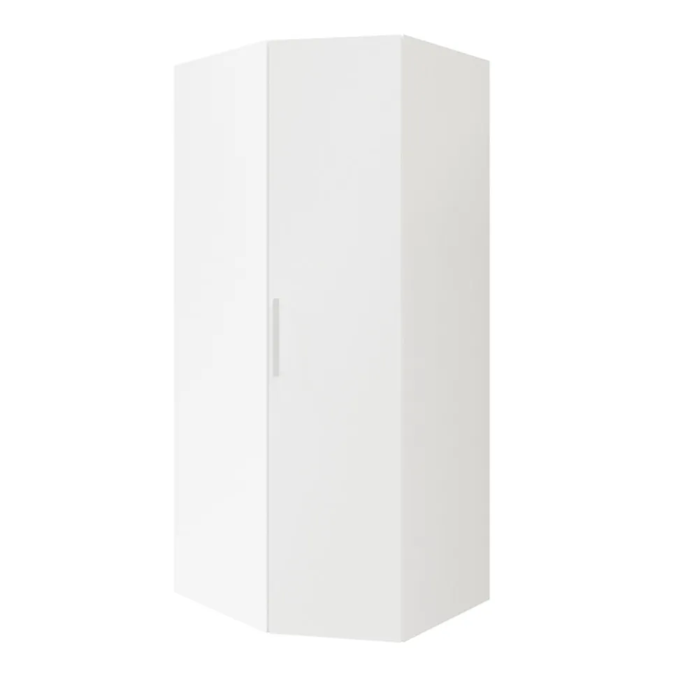Armoire penderie d'angle blanche avec porte battante GoodHome Atomia H. 225 x L. 100 x P. 89 cm