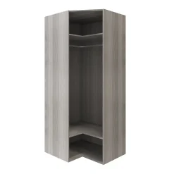 Armoire penderie d'angle effet chêne grisé avec porte battante GoodHome Atomia H. 225 x L. 100 x P. 89 cm
